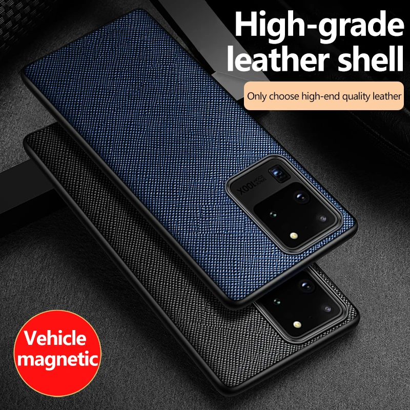 Thin and Light High Quality Custom Leather Phone Case for Samsung Galaxy S20Ultra S20  All-inclusive Protection Luxury Cover