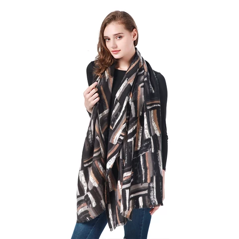 Thousands of styles in the store 180X70cm stripe print design Winter thick ladies warm cashmere scarf