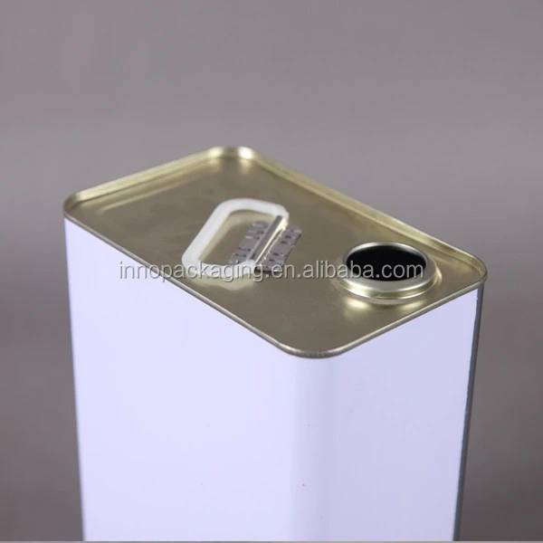 tinplate 5L rectangular metal jar/tin/cans with lid for oil and chemicals