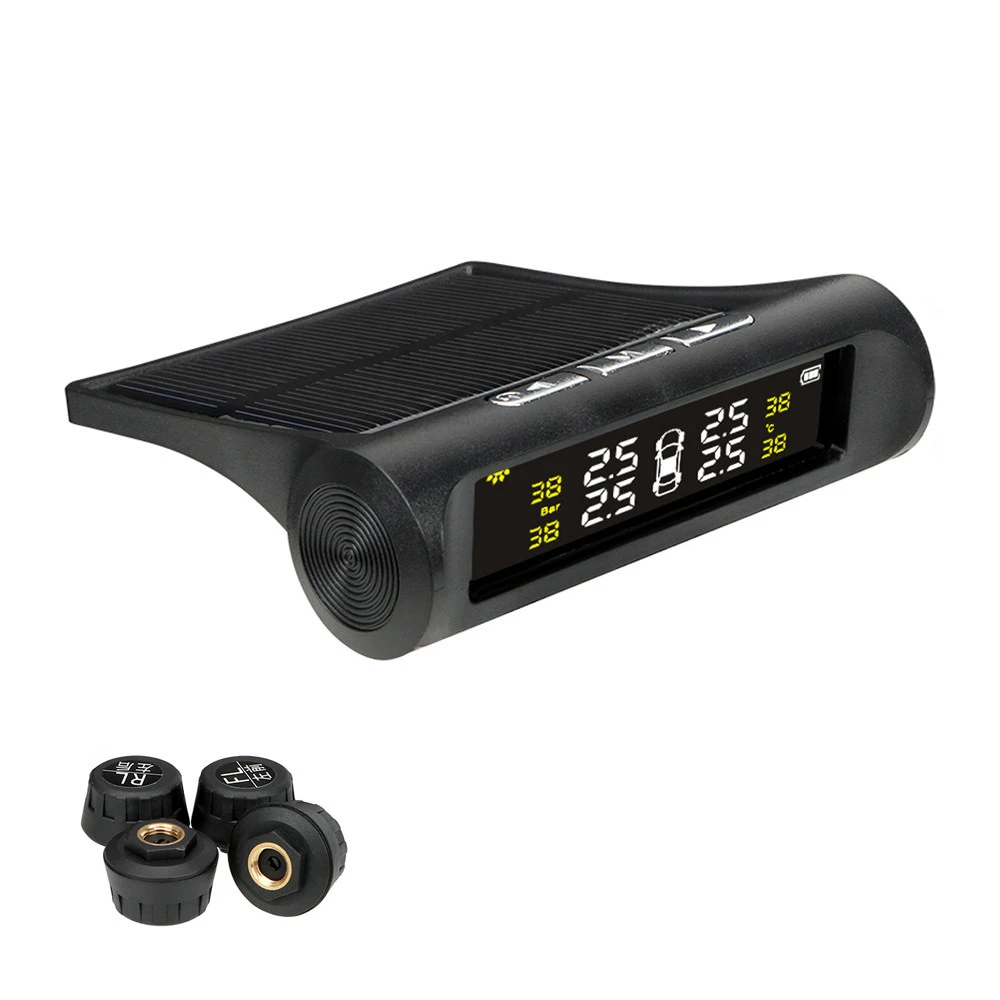 Tire Pressure Monitoring System Wireless TPMS with 4 External Sensors
