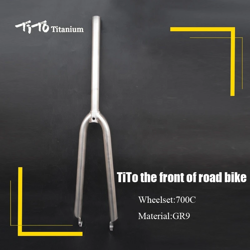 TiTo titanium bicycle front fork outdoor sports road bike front fork titanium alloy practical bicycle accessories road