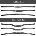 Toseek 3K Full Carbon Fiber Bicycle Handlebar Mountain Bike Handlebar 580-760mm