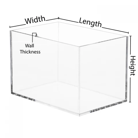 Transparent 5 sides acrylic storage box sliding Clear Acrylic Box Acrylic Display Case-Custom Size