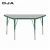 Trapezoid Whiteboard primary School classroom furniture children table chair adjustable Activity children table and chair set