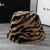 Import TS1032 Autumn Winter Fashion Wool Plush Zebra Bucket hat Fisherman Hats Faux Fur Leopard Bucket Hat For Women from China
