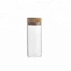 Tube Glass Jars With T Cork For Flower Buds Container Packaging w/ Wood Air Tight Gasket Cap Sizes 1oz 2oz 3oz