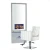 Import TV hairdressing salon equipment wall mounted hair styling salon mirror hair cutting barber station from China