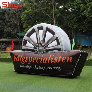 Tyre style inflatable advertising billboard with custom design