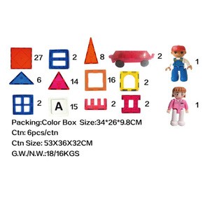 Unique Design 100PCS Colorful Window Kids Magnetic Building Blocks Toys Set
