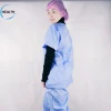Unisex Medical Hospital Scrub Suit Uniform with light blue color