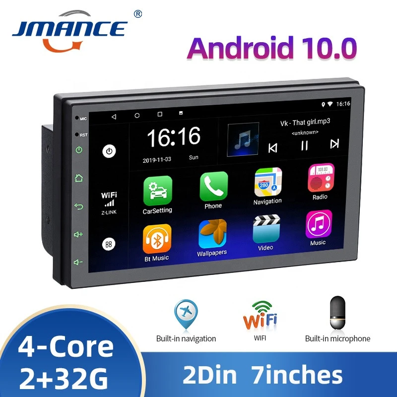 Universal Touch Screen Double 2 Din BT Android 10 Auto Stereo Multimedia Car Play Radio For Apple