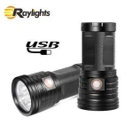 USB rechargeable LED Flashlight torch aluminum alloy led long shot king outdoor hunting searchlight with output function