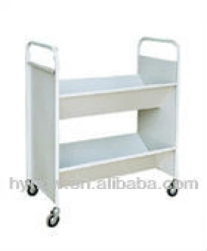 V-style Library Book Cart with Wheels