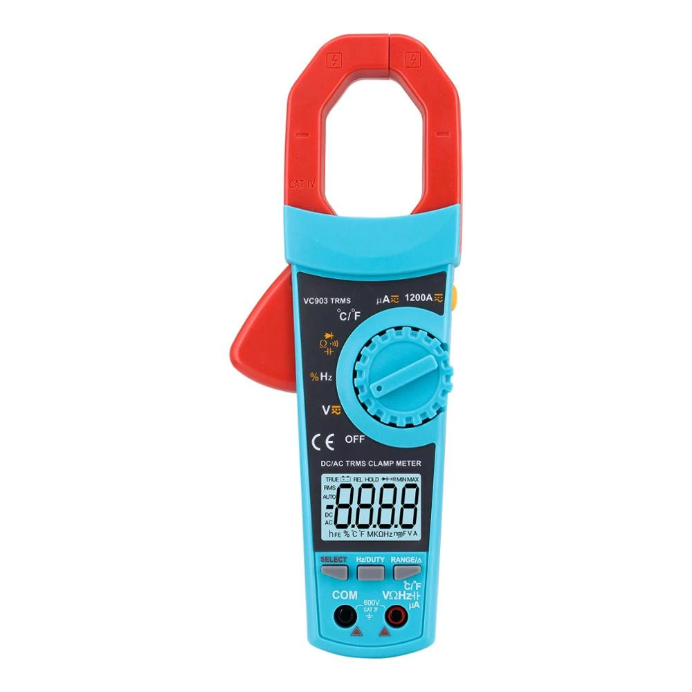 VC903 Digital Clamp Meter with Large LCD display True RMS Measurement 6000 counts