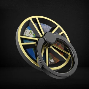 Vehicle Wheel Shape Creative Mobile Phone Holder and Spinner Rings 2 in 1