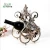 Import Vintage European Romantic Swing Glass Wine Bottle Display Rack Holder Aging Treatment Coppery Color Metal Decorative Hanger from China