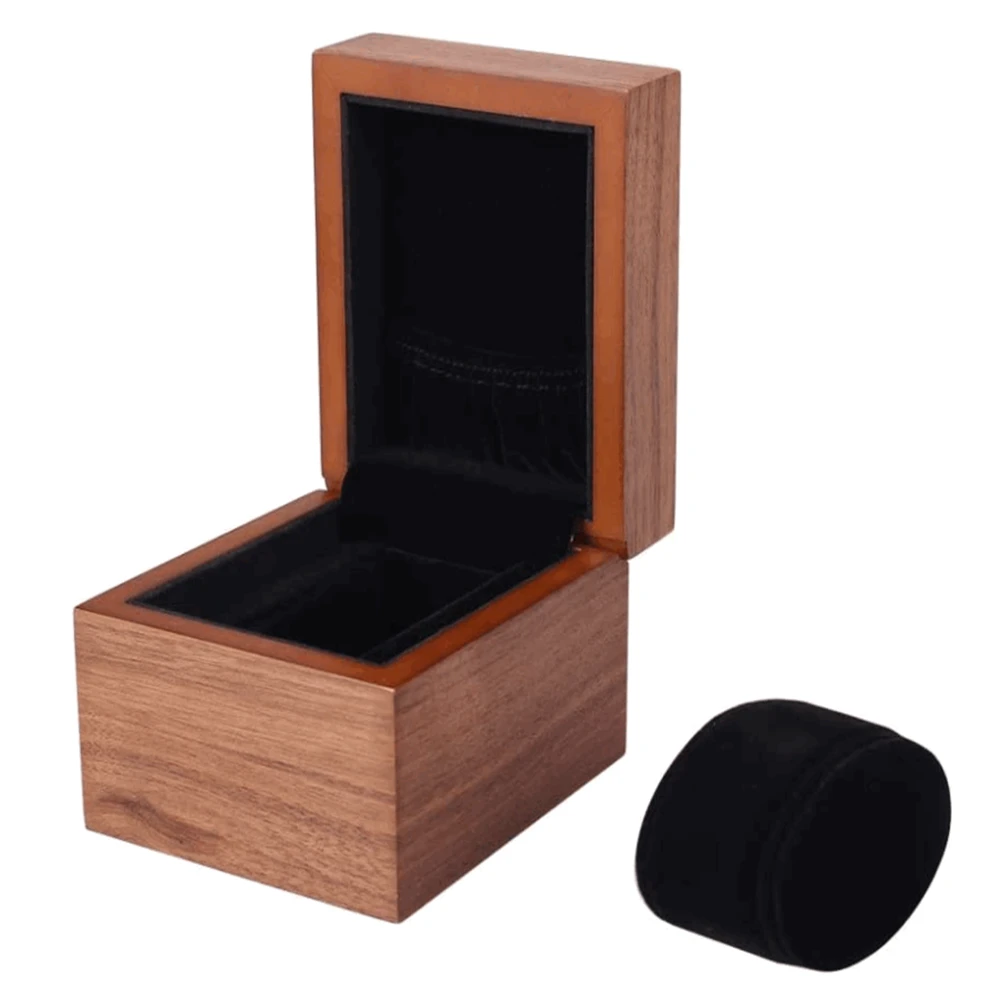 Vintage handmade display storage with adjustable soft pillows high quality single wooden watch box