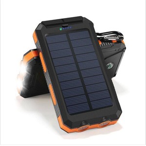 Waterproof compass solar energy charger power banks 10000mah