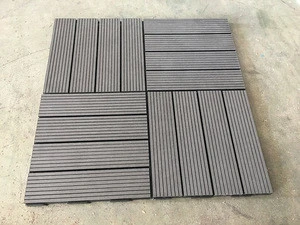 Waterproof Non-slip wood composite decking tiles, modular plastic floor tiles, interlocking removable floor tiles