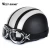 Import WEST BIKING Open Face Half Leather Helmet with Visor UV Goggles Retro Vintage Style Safety Adult Motorcycle Bicycle Helmet from China