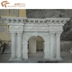 White Marble Solid Fireplace