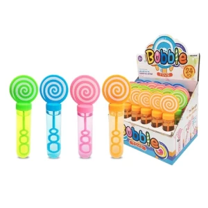 Wholesale 14cm soap bubble wand gun outdoor play Lollipop bubble water stick toys for kids