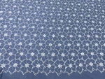 Wholesale 2020 High Quality Flower Linen Cotton Voile Embroidery Fabric
