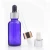 Import wholesale 30ml blue essential oil bottle cosmetic dropper glass bottle black screw cap glass laboratory ware clearance stock from China