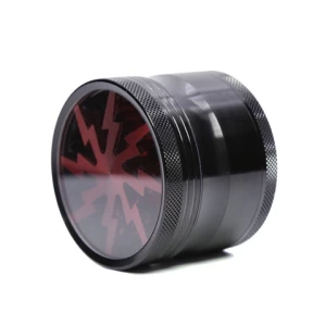 Wholesale 63mm Aluminum Herb Grinder Smoking Accessories Tobacco Grinder With Clear Top Window