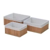 Wholesale and hot selling bamboo baskets and storage bin with liner