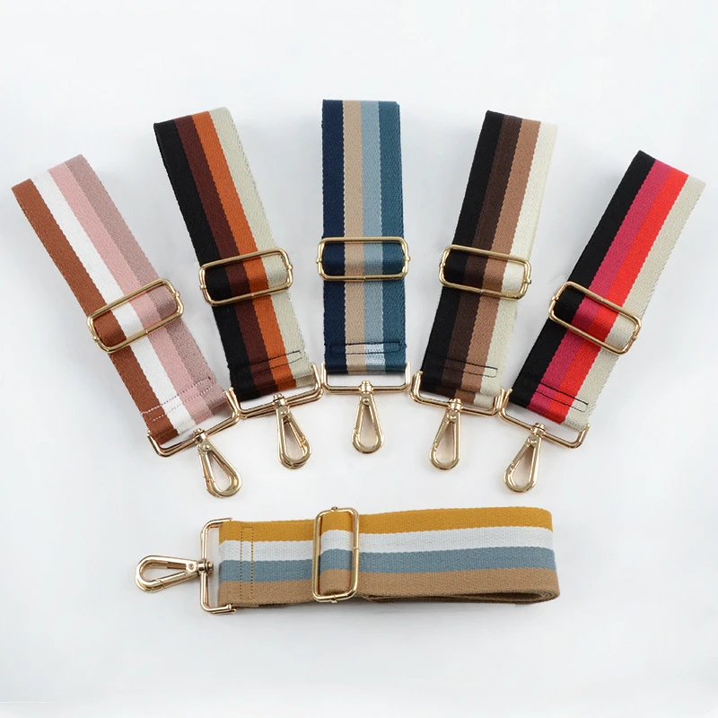 Wholesale Bag Accessories Replacement Fashionable Stripe Handbag Belt Shoulder Crossbody Bag Straps 5cm Webbing