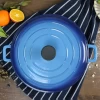 Wholesale Blue Enameled Cast Iron Covered Casserole Skillet cast iron enamel cookware pot