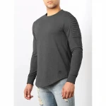 Wholesale Casual mens round collar long sleeve T-shirt