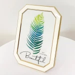 wholesale custom modern  wall epoxy aluminum metal  photo frame luxury glass large picture photo frame