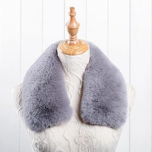 Wholesale elegant fur shawl for men and women rectangle faux fur scarf with belt