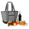 Wholesale Empty Tote Lunch Bag Thermal Insulated Picnic Basket Handle With Hard Mode Base