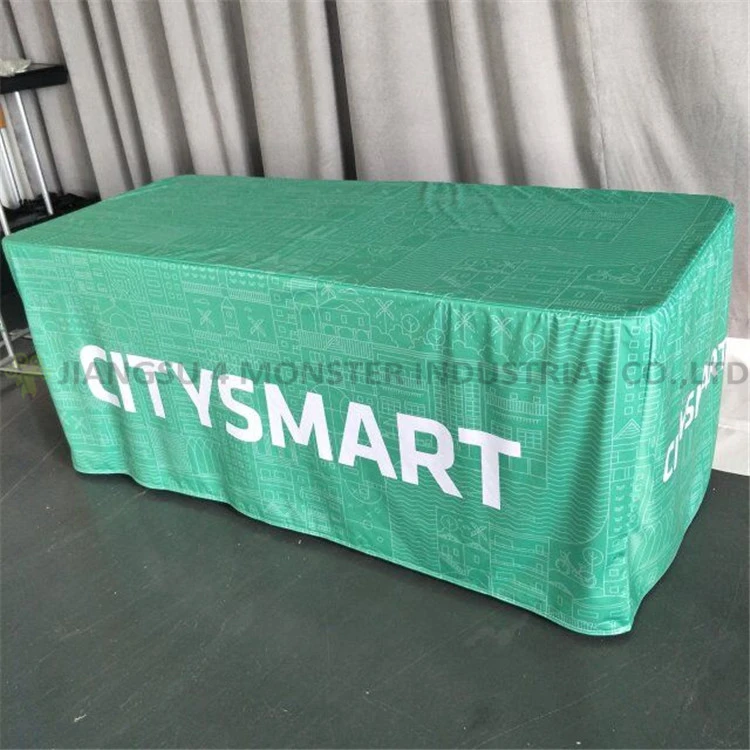 wholesale exhibition promotional tenison custom printed 4ft 6ft 8ft trade show table cover