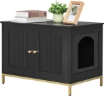 Wholesale Hidden Litter Box Furniture with Metal Grey Frame Cat Litter Box Cat House For Living Room