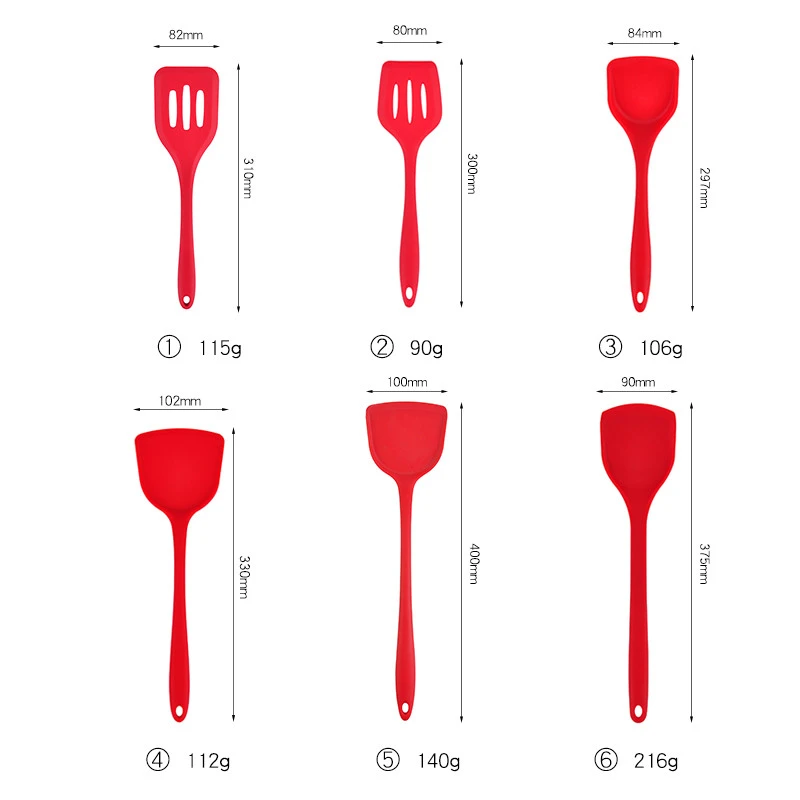 Wholesale kitchenware silicone non-stick pan heat resistant spatula