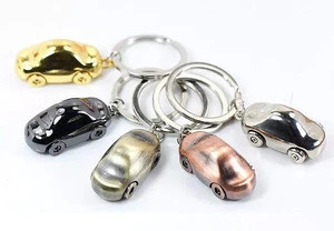 Wholesale metal 3D car key chains /Promo keychains metal 3d car shape key rings