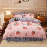 Wholesale microfiber 100% polyester colorful printed bed sheet bedding set king comforter set