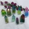 Wholesale natural crystal point aura tower for healing crystal