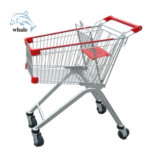 Wholesale Plastic Folding Shopping steel grocery Cart Bag Market Supermarket Shopping Trolley