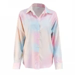 Wholesale Print Button Sweet Blouse Long Sleeve Blouses Summer or Fall Woman Tops Ladies Tops Blouses Shirts