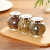 wholesale spice glass jar ,  reusable condiment container for storage  in kitchen