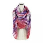 Wholesale Tie Dye Popular Ladies Scarves Fringe Square Scarves Shawls Viscose Scarf Women
