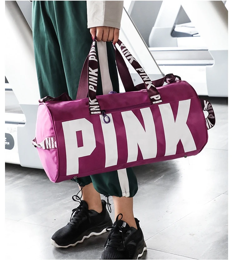 Wholesale Travel Accessories Unisex Multifunction Water Resistant Gym Bag Duffle Bag Sports Pink Duffel Bag
