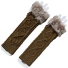 wholesale various style of fashion hand warmer glove  Arm Women Crochet Faux Wool Mitten knitted gloves Warm Fingerless Gloves