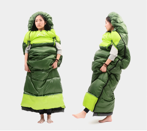 Winter camping outdoor unique design waterproof spliced sleeping bag