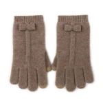 Winter custom made ladies knitted 100% cashmere glove mittens